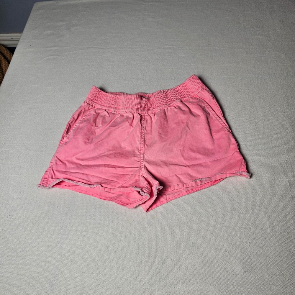 Vineyard Vines Pink Elastic Waist Frayed Hem Shorts Womens XS Preppy Casual